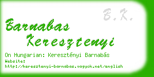 barnabas keresztenyi business card
